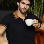 Men Solid Polo Collar Cotton T-shirt