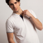 Men Polo Collar Pockets T-shirt