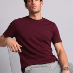 Men Cotton Crew Neck Solid Short Sleeves Soft Breathable Lounge Tshirt