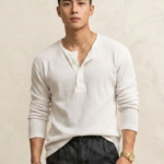 Men Henley Neck T-shirt