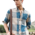 Comfort Buffalo Checks Button-Down Collar Cotton Casual Shirt