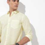 Solid Cotton Linen Regular Fit Shirt