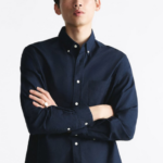 Classic Tailored Fit Button-Down Collar Long Sleeves Cotton Casual Shirt