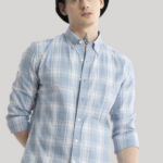 Men Smart Slim Fit Tartan Checks Button-Down Collar Pure Cotton Casual Shirt