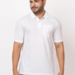Men Polo Collar Pockets T-shirt