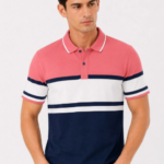 Men Colourblocked Polo Collar T-shirt