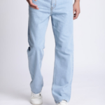 Men Blue Straight Fit Mid Rise Jeans