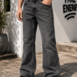 Men Grey Bootcut Mid Rise Jeans