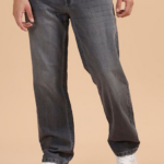 Men Comfort Relaxed Fit Mid-Rise Light Fade Pure Cotton Jeans