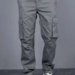 Men Cotton Classic Mid-Rise Loose Fit Cargos Trousers