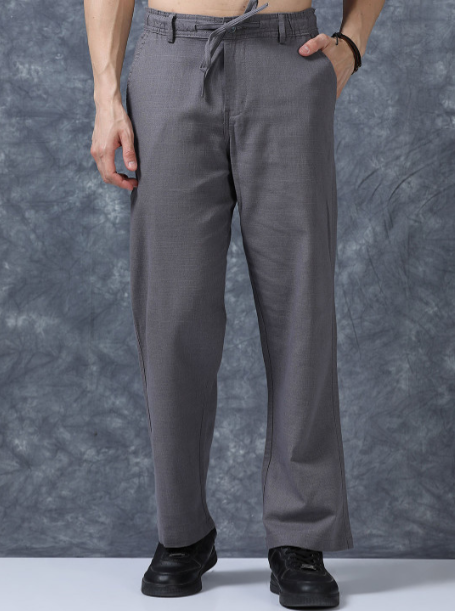 批注 2026-07-25 153944 Men Relaxed Fit Linen Trousers - Image 1