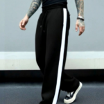 Men Regular Fit Striped Track Pants