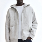 Loose Fit Zip-Through Hoodie